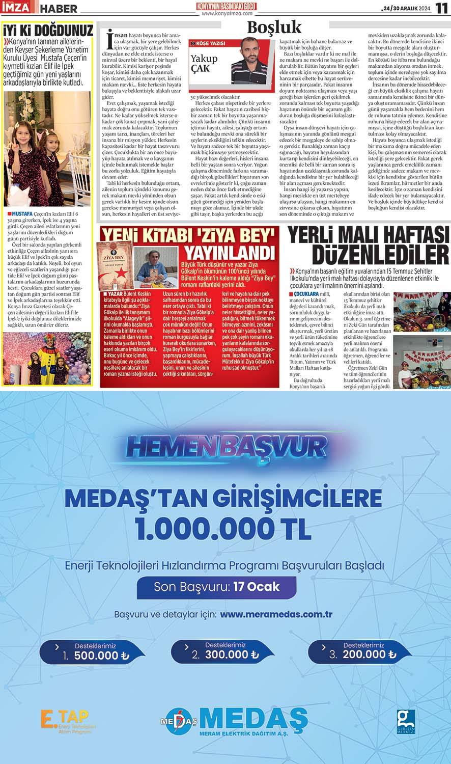 Konya İmza E-GAZETE 24/30 Aralık 2024- Konya gazete oku - Yerel gazete oku 11